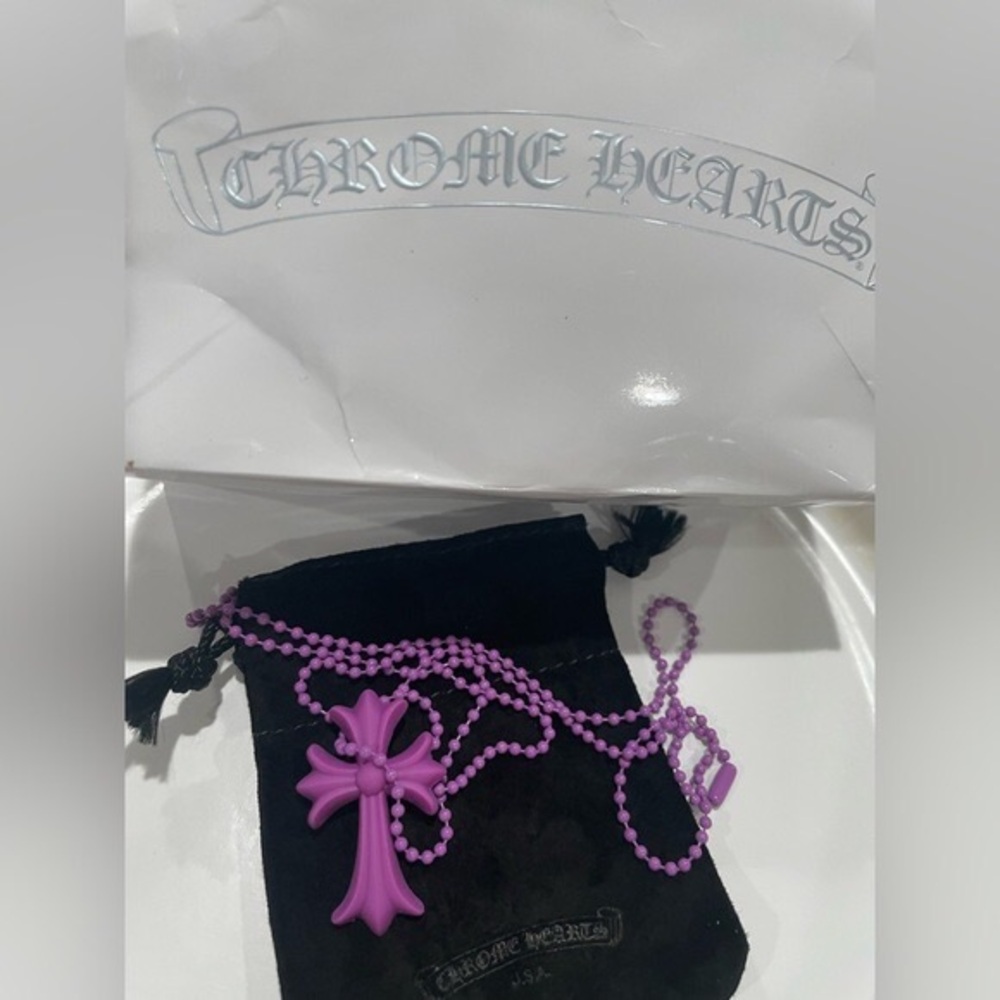 Chrome Hearts 20th Anniversary Silicone Cross Necklace Authentic
